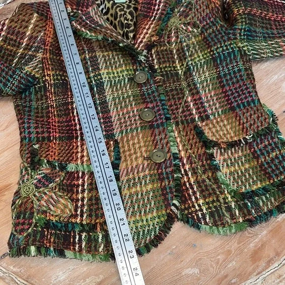 TRÈS JOLIE Tweed Jacket, Wool Blend, Size 8 - Picture 5 of 6